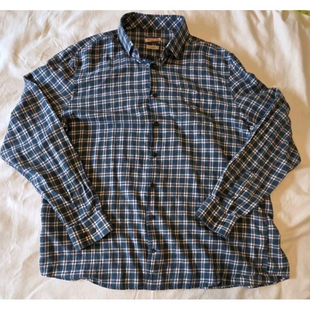 Johnnie-O Flannel Shirt Men's XL Surf Flannel Button Down Mariner Plaid